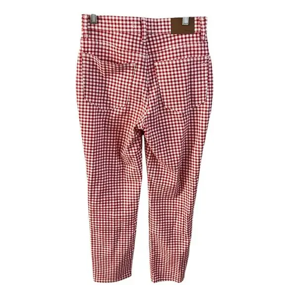 Madewell The Perfect Vintage Jean 26 Women’s Gingham Check Rosy Hibiscus - Picture 3 of 6